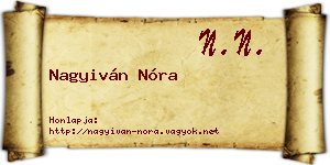 Nagyiván Nóra névjegykártya